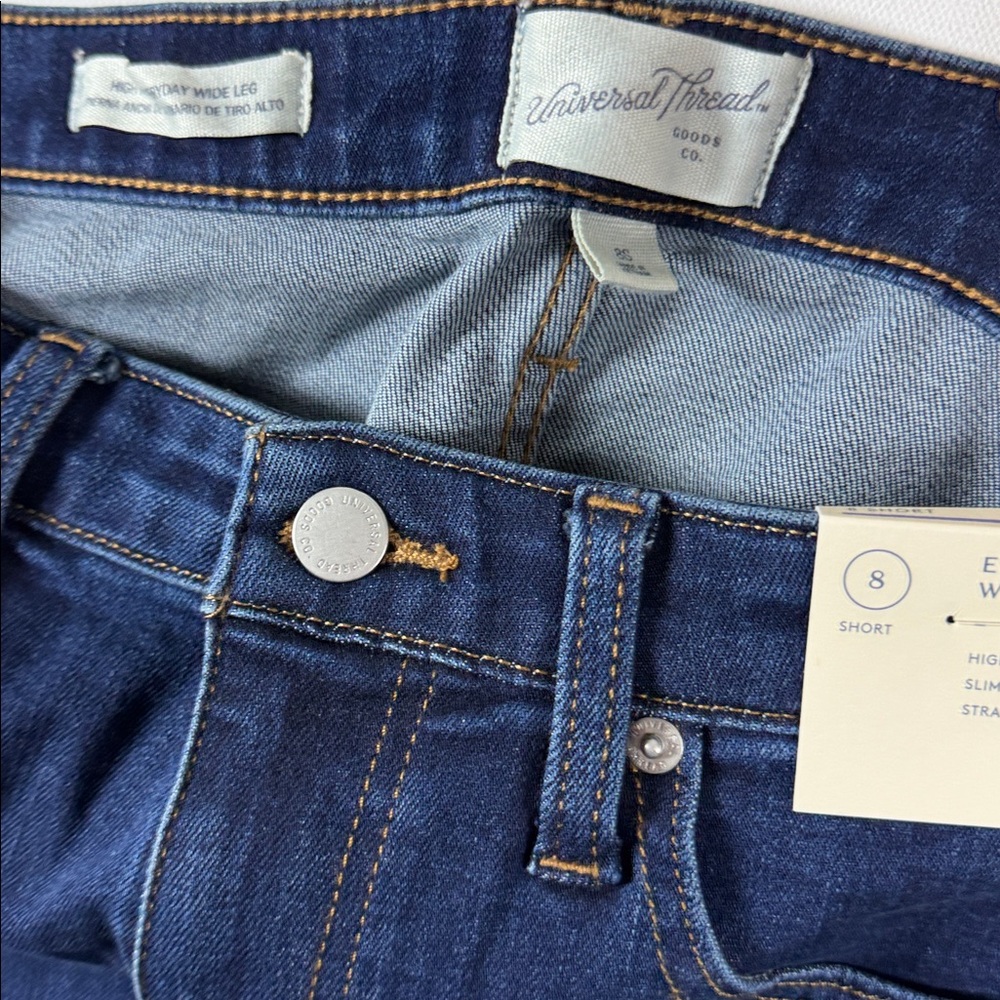 Universal Thread Dark Indigo Wide Leg Jeans - Picture 14 of 15